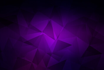 Fototapeta premium Dark Purple vector polygonal background.