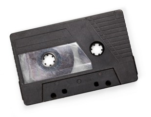 Old retro audio cassette tape 1980s