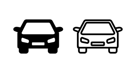 Car icon vector illustration. car sign and symbol. small sedan