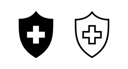 Fototapeta premium Health insurance icon vector illustration. Insurance document sign and symbol