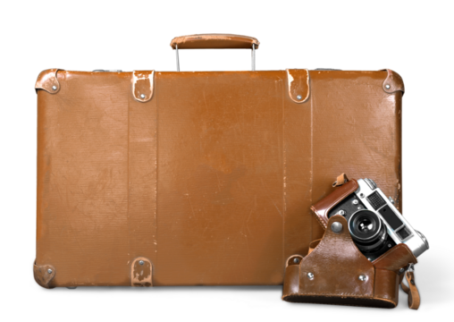 Antique or retro luggage or suitcase for travel