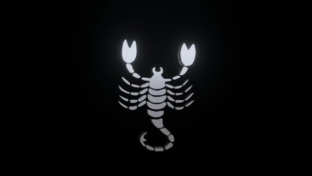 Scorpio. Zodiac sign. Horoscope. Space flight through the constellation. High quality 4k footage