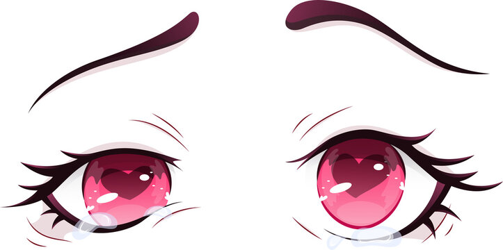 Colorful beautiful eyes in anime manga style Vector Image