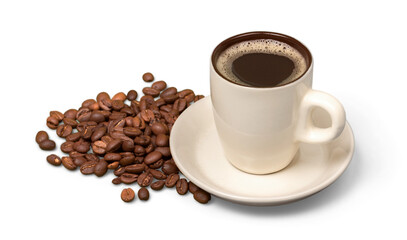 Pouring a Fresh Cup Brazilian black coffee