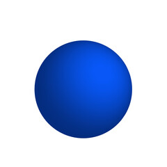 Fototapeta na wymiar Round blue ball on transparent background, png