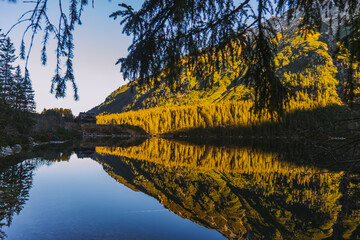 Famous mountains lake Morskie oko or sea eye lake In High Tatras © Cavan