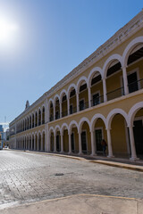 Wonderful colorful streets of the historic city of Campeche.