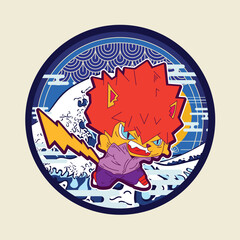 cute cat illustration for mascot, logo, notebook, and background