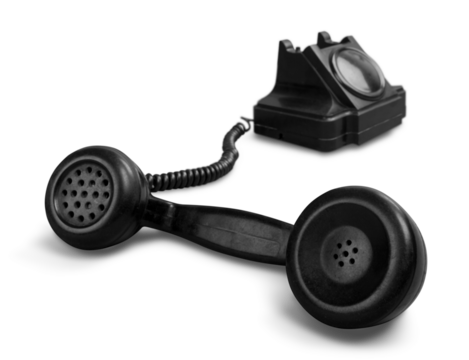 Answering an old fashioned telephone handset