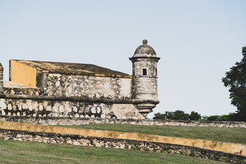 Fototapeta na wymiar Fort of San Jose el Alto, Spanish colonial fort in Campeche, Mexico.