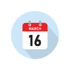 March 16 Concept Design. Vector Illustration.