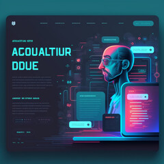beautiful website aboute learning code ui, ux,coding,programmer