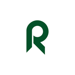 letter pr simple geometric line logo vector