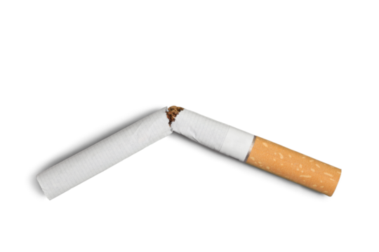 A breaking a cigarette, Stop smoking concept