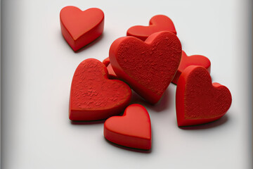 Obraz premium Red Valentine Hearts