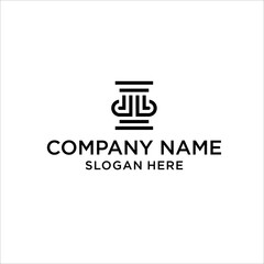 DB initial based logo in blue and gray for law firms or lawyer.