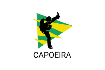 Capoeira fighting dance sport vector line icon. Capoeira fighting stance. sport pictogram, vector illustration.