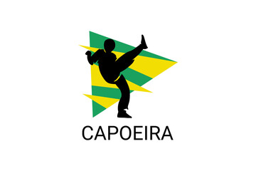 Capoeira fighting dance sport vector line icon. Capoeira fighting stance. sport pictogram, vector illustration.
