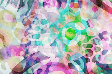 Fototapeta premium Beautiful abstract hand-drawn geometric illustration background