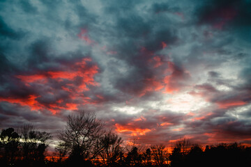 sunset in the sky