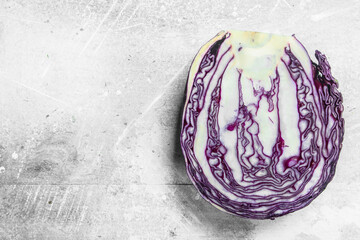 Fresh purple cabbage.