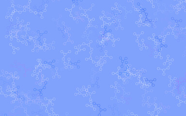 Light BLUE vector template with artificial intelligence structure.