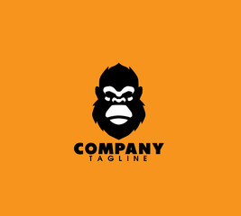 Gorilla head logo simple design