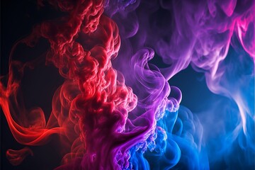 Colorful Background: An Artistic Display of Smoke and Light - From Purple and Blue to Black and White, Create a Dynamic and Fluid Design with Smokey Shapes and Smooth Textures