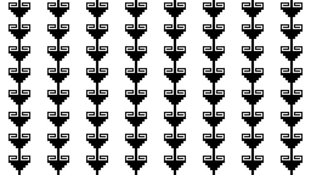 Ancient Mexican Xicalcoliuhqui Pattern
