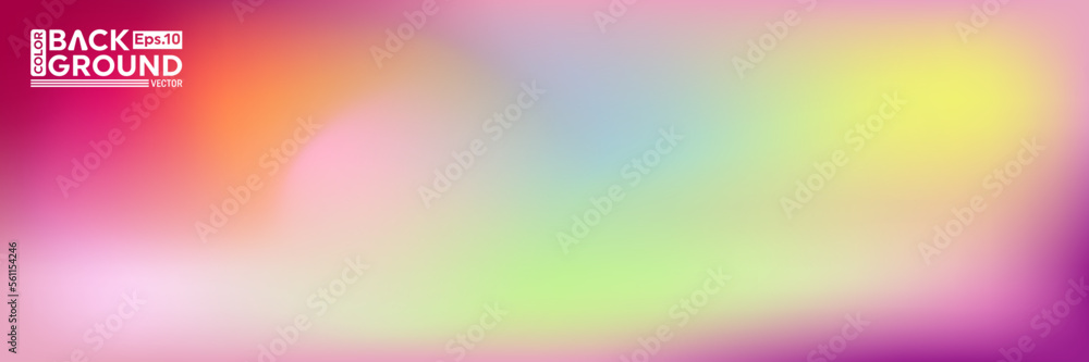 Poster vivid background vector design. abstract modern colorful hologram blur background design for web des