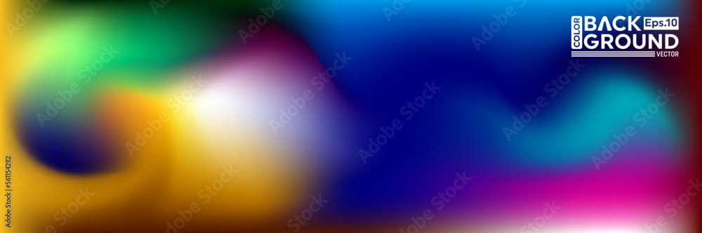 Poster vivid background vector design. abstract modern colorful hologram blur background design for web des