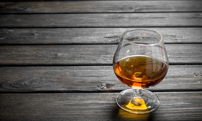 Cognac in a glass.