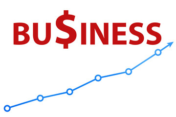 Concept of growing business with chart