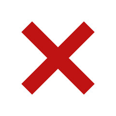 Obraz premium red cross mark