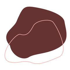 aesthetic brown blob shape with line