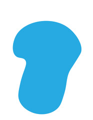 aesthetic blue blob shape