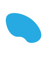 aesthetic blue blob shape