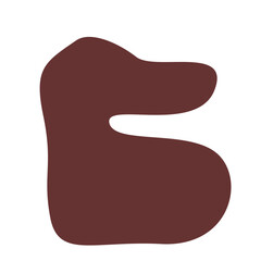 aesthetic brown blob shape
