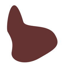 aesthetic brown blob shape