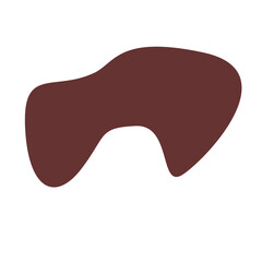 aesthetic brown blob shape