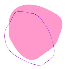 Fototapeta na wymiar aesthetic pink blob shape