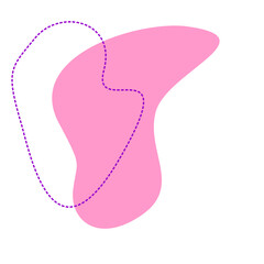aesthetic pink blob shape