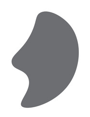 aesthetic grey blob shape