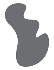 aesthetic grey blob shape