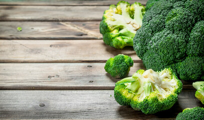 Pieces of fresh broccoli.