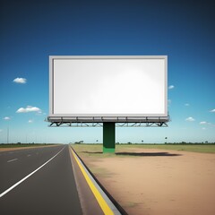 White billboard outdoor in the road. - obrazy, fototapety, plakaty