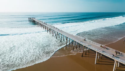 Deurstickers Hermosa Beach Pier, Los Angeles, California - Sunny © Cloud Images