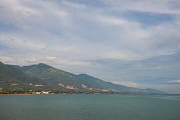 Talise Beach in Palu Bay, Palu City, Central Sulawesi, Indonesia. This beautiful beach is a favorite tourist destination that was previously hit by the earthquake and tsunami.