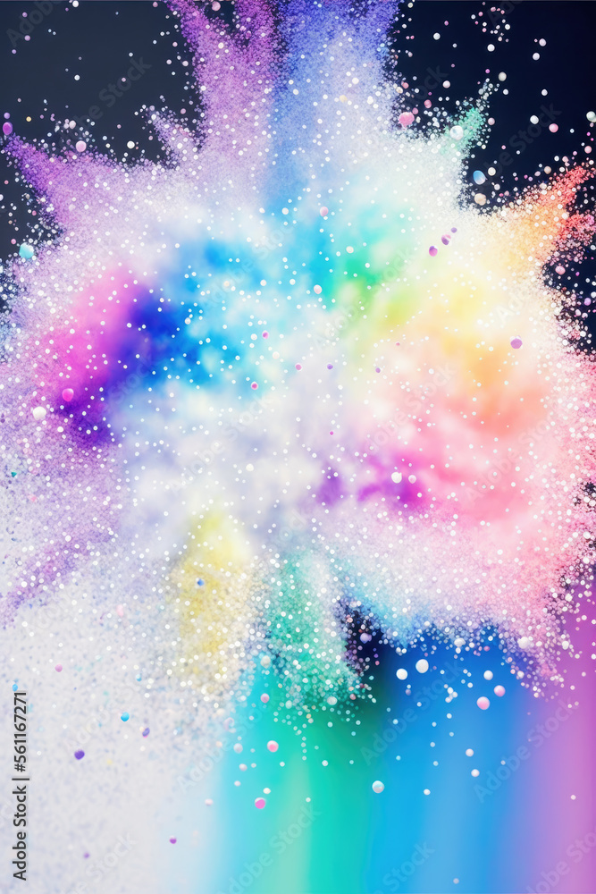 Wall mural abstract rainbow colors background. created with generative ai technology