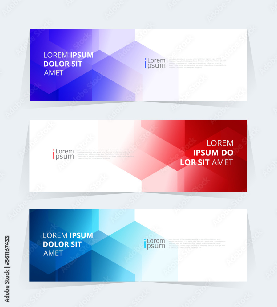 Sticker geometric banner design with vector presentation template.